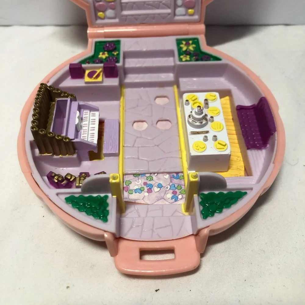 Polly Pocket Nancy's Wedding Day Pink Shell Compact Bluebird Toys Vintage 1989 - Picture 4 of 10